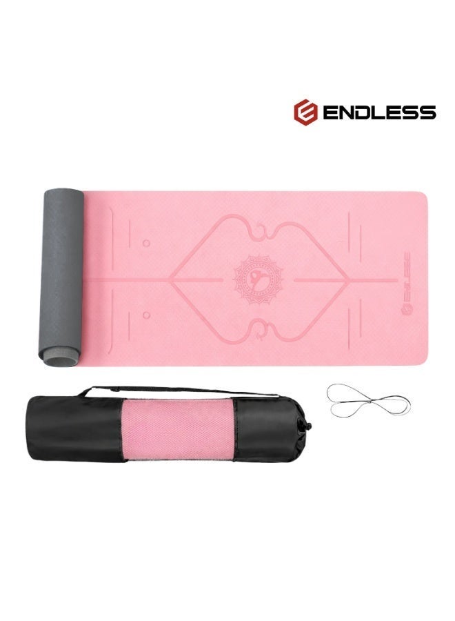 بلا نهاية تقنية ألمانية متميزة مدعومة | سجادة يوجا TPE مقاس 8 مم للتمرين واليوجا والبيلاتيس والتأمل عالية الكثافة مضادة للتمزق ومضادة للتمزق، مثالية | للجنسين مع حقيبة حمل - Image 1